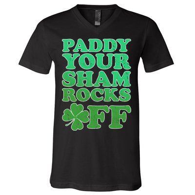 Paddy Your Shamrocks Off Clover V-Neck T-Shirt