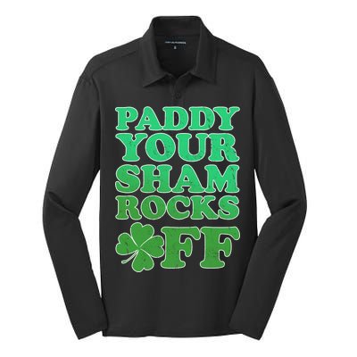 Paddy Your Shamrocks Off Clover Silk Touch Performance Long Sleeve Polo