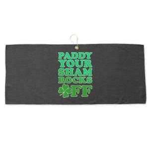 Paddy Your Shamrocks Off Clover Large Microfiber Waffle Golf Towel