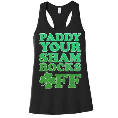 Paddy Your Shamrocks Off Clover Women's Racerback Tank