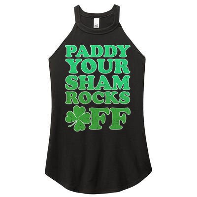 Paddy Your Shamrocks Off Clover Women's Perfect Tri Rocker Tank