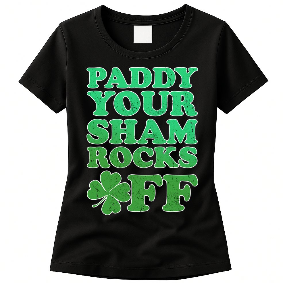 Paddy Your Shamrocks Off Clover Womens T-Shirt
