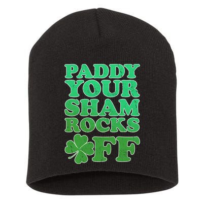Paddy Your Shamrocks Off Clover Short Acrylic Beanie