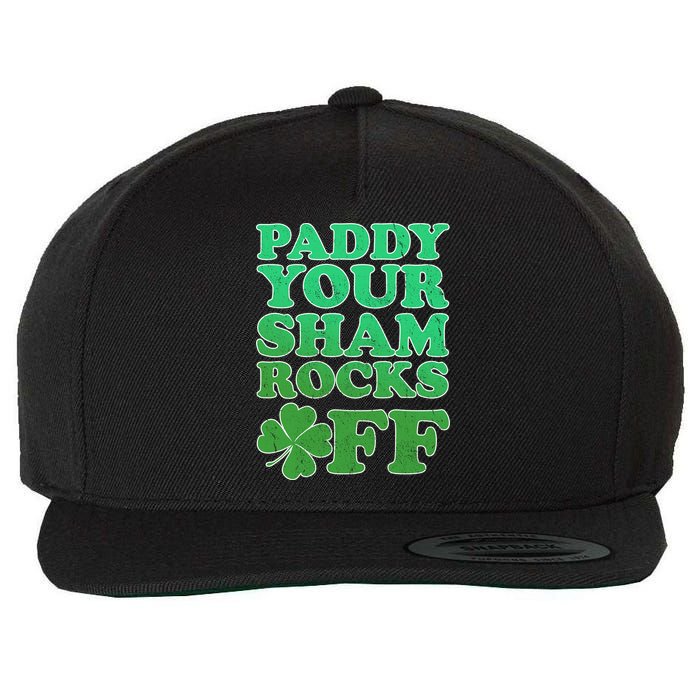Paddy Your Shamrocks Off Clover Wool Snapback Cap