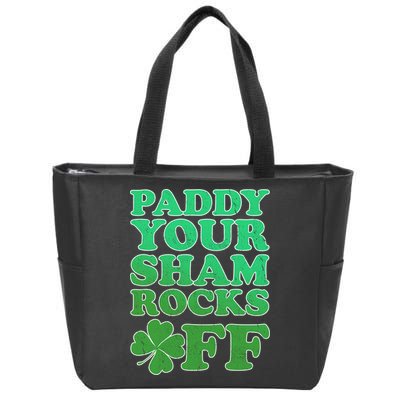 Paddy Your Shamrocks Off Clover Zip Tote Bag