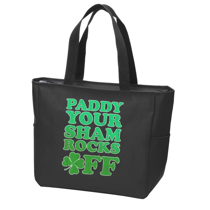 Paddy Your Shamrocks Off Clover Zip Tote Bag