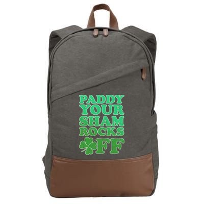 Paddy Your Shamrocks Off Clover Cotton Canvas Backpack