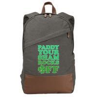Paddy Your Shamrocks Off Clover Cotton Canvas Backpack