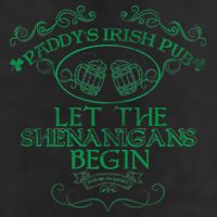 Paddy's Irish Pub Let The Shenanigans Begin 7 Panel Mesh Trucker Snapback Hat