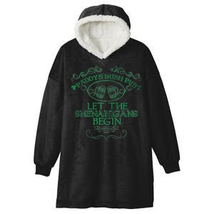 Paddy's Irish Pub Let The Shenanigans Begin Hooded Wearable Blanket