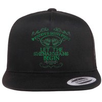 Paddy's Irish Pub Let The Shenanigans Begin Flat Bill Trucker Hat