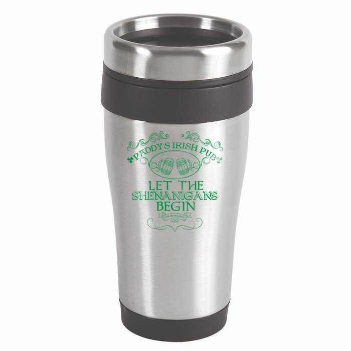 Paddy's Irish Pub Let The Shenanigans Begin 16oz Travel Tumbler