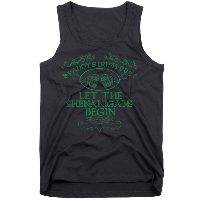 Paddy's Irish Pub Let The Shenanigans Begin Tank Top