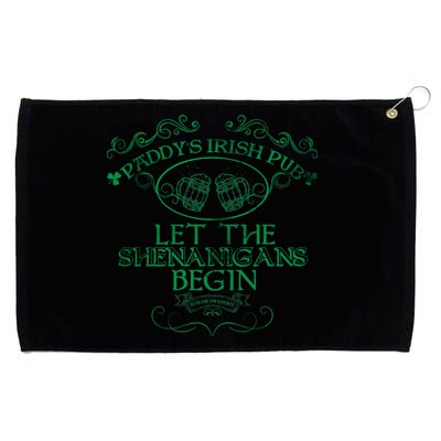 Paddy's Irish Pub Let The Shenanigans Begin Grommeted Golf Towel