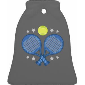 Padel Rackets Ceramic Bell Ornament