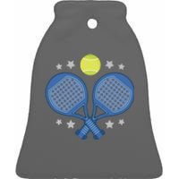 Padel Rackets Ceramic Bell Ornament