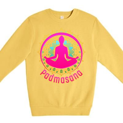 Padmasana Yoga Lotus Pose Premium Crewneck Sweatshirt