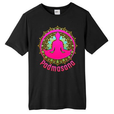 Padmasana Yoga Lotus Pose Tall Fusion ChromaSoft Performance T-Shirt