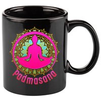 Padmasana Yoga Lotus Pose 11oz C Handle Ceramic Mug