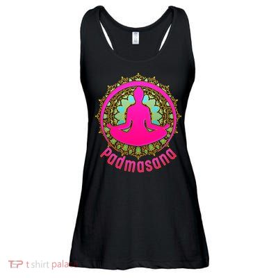 Padmasana Yoga Lotus Pose Ladies Essential Flowy Tank