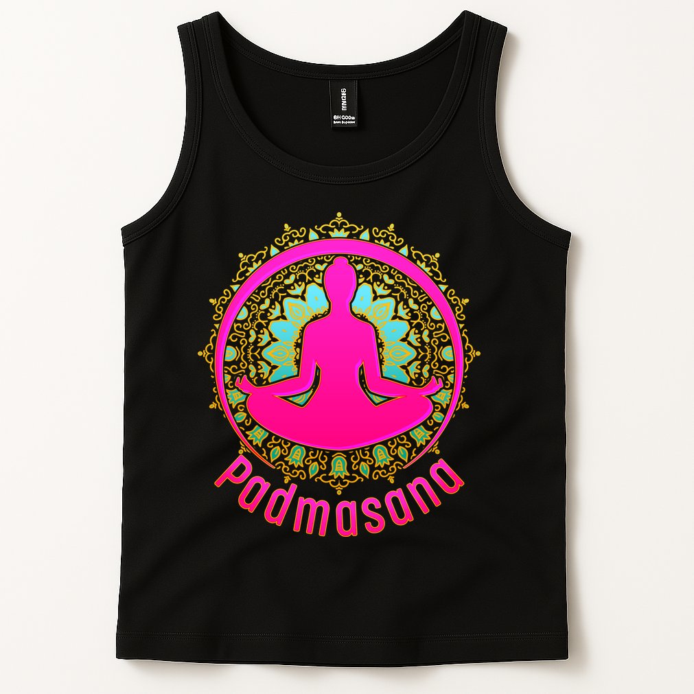 Padmasana Yoga Lotus Pose Tank Top