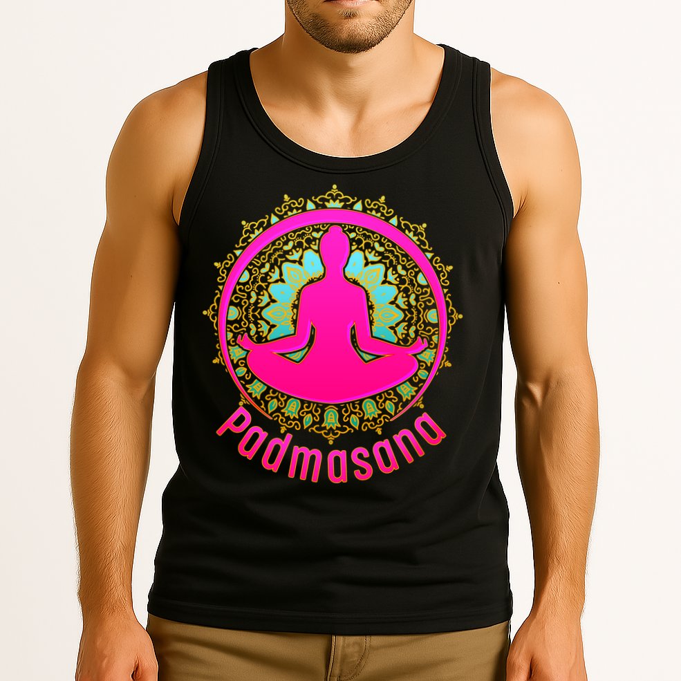 Padmasana Yoga Lotus Pose Tank Top