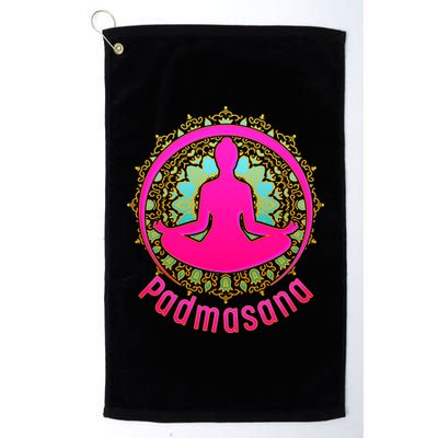 Padmasana Yoga Lotus Pose Platinum Collection Golf Towel