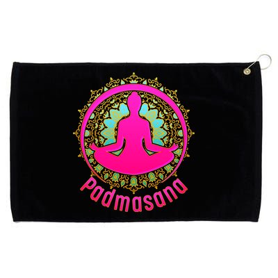 Padmasana Yoga Lotus Pose Grommeted Golf Towel