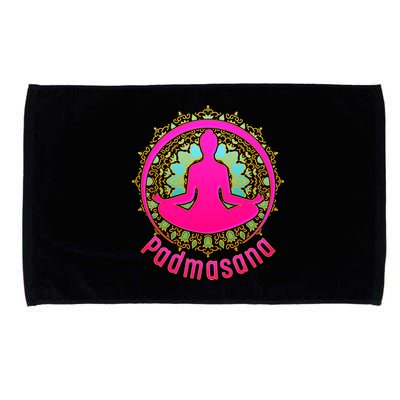 Padmasana Yoga Lotus Pose Microfiber Hand Towel