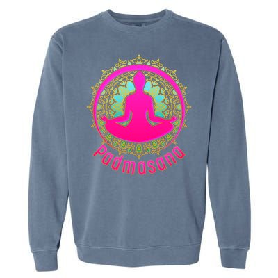 Padmasana Yoga Lotus Pose Garment-Dyed Sweatshirt