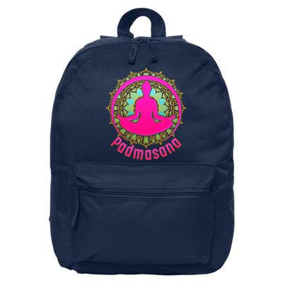 Padmasana Yoga Lotus Pose 16 in Basic Backpack