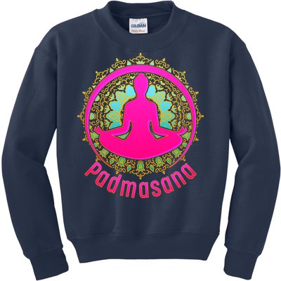 Padmasana Yoga Lotus Pose Kids Sweatshirt