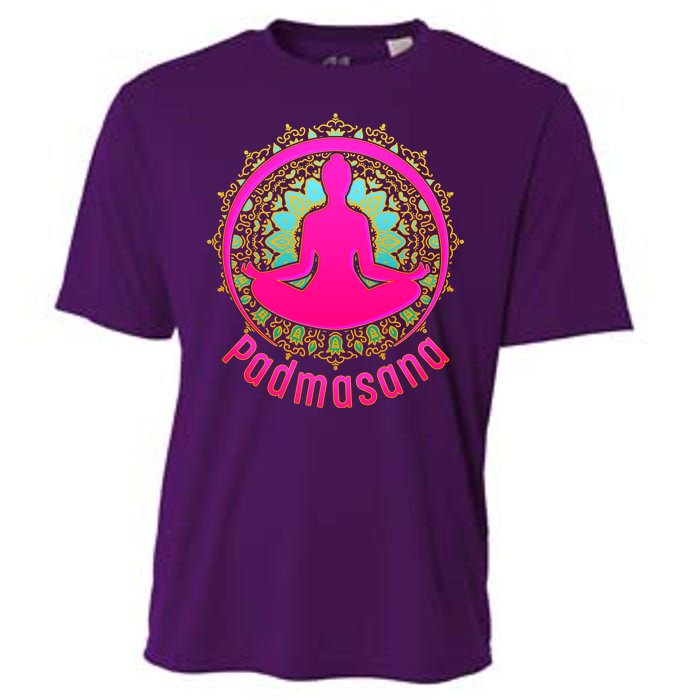 Padmasana Yoga Lotus Pose Cooling Performance Crew T-Shirt