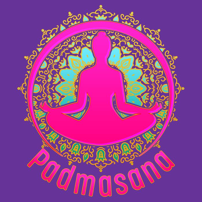 Padmasana Yoga Lotus Pose Cooling Performance Crew T-Shirt