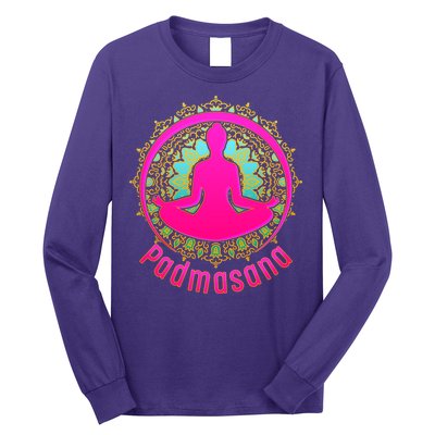 Padmasana Yoga Lotus Pose Long Sleeve Shirt