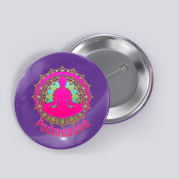 Padmasana Yoga Lotus Pose Button