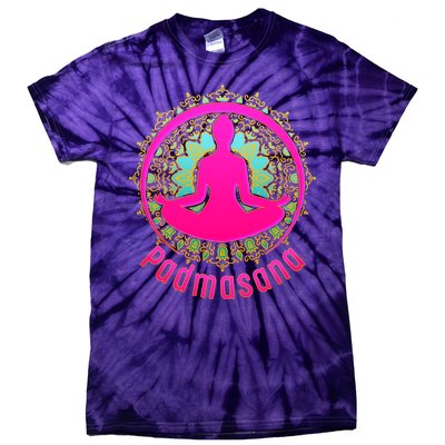 Padmasana Yoga Lotus Pose Tie-Dye T-Shirt