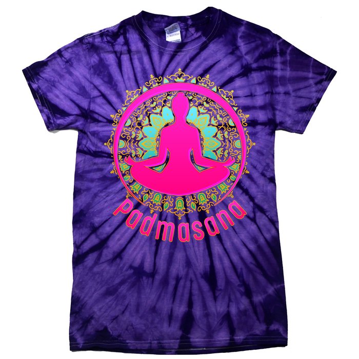 Padmasana Yoga Lotus Pose Tie-Dye T-Shirt