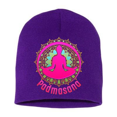 Padmasana Yoga Lotus Pose Short Acrylic Beanie