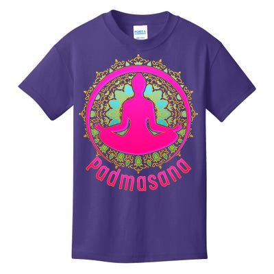 Padmasana Yoga Lotus Pose Kids T-Shirt