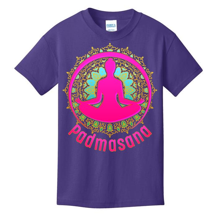 Padmasana Yoga Lotus Pose Kids T-Shirt