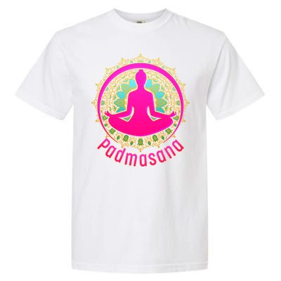 Padmasana Yoga Lotus Pose Garment-Dyed Heavyweight T-Shirt