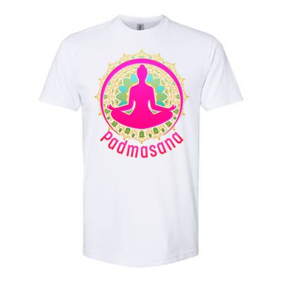 Padmasana Yoga Lotus Pose Softstyle CVC T-Shirt