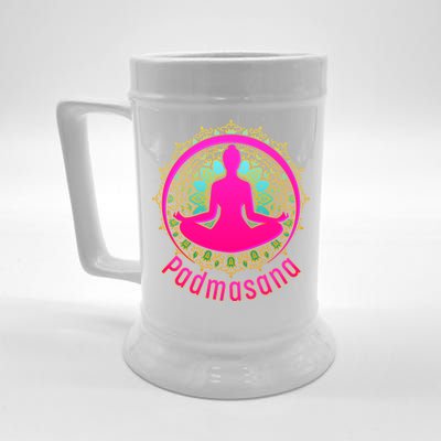 Padmasana Yoga Lotus Pose Beer Stein