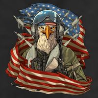 Patriotic American Eagle Fighter Pilot 4th Of July Cool Comfort Performance Bucket Hat