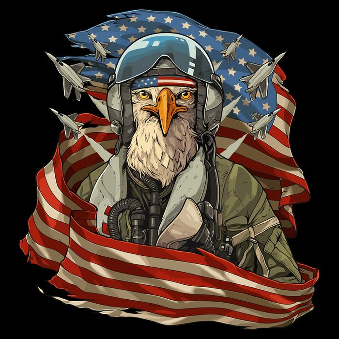 Patriotic American Eagle Fighter Pilot 4th Of July Backpack