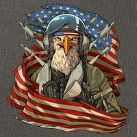 Patriotic American Eagle Fighter Pilot 4th Of July Cotton Canvas Backpack