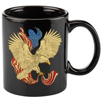 Patriotic American Eagle And United States Flag 11oz C Handle Ceramic Mug