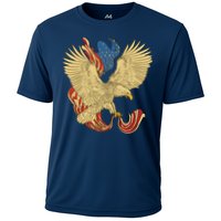 Patriotic American Eagle And United States Flag Cooling Performance Crew T-Shirt