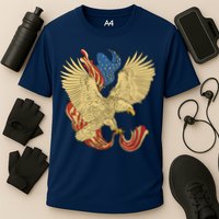 Patriotic American Eagle And United States Flag Cooling Performance Crew T-Shirt